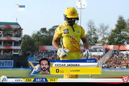 M55: KXIP vs CSK – Kedar Jadhav Wicket