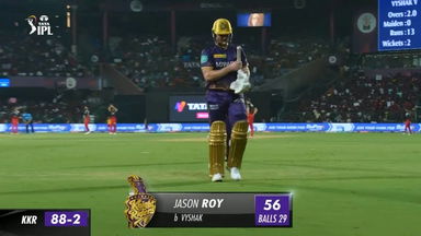 M36: RCB vs KKR – Jason Roy Wicket