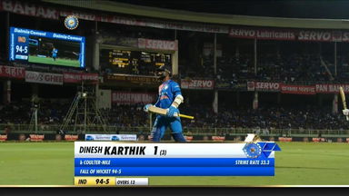 IND vs AUS 2019, 1st T20I: Dinesh Karthik Wicket