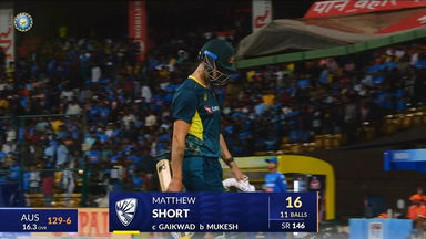 IND vs AUS 2023-24, 5TH T20I: Matthew Short Wicket