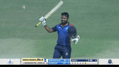 Shubham Sharma's superb 108 against Maharashtra