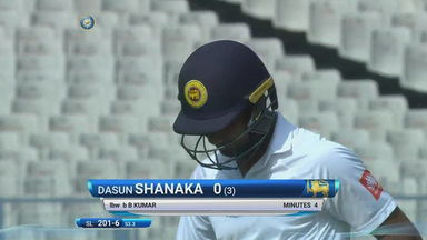 IND vs SL 2017, 1st Test Day 4: Dasun Shanaka Wicket