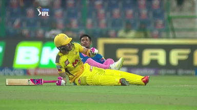 Oops! Faf and Mustafizur collide