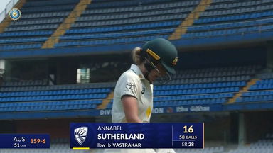 IND-W vs AUS-W 2023-24, 1st Test: Annabel Sutherland Wicket