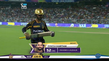 Eliminator: KKR vs RR – Dinesh Karthik Wicket