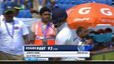 IND vs WI 2018, 2nd Test Day 3: Rishabh Pant Wicket