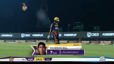 M05: KKR vs MI – Shubman Gill Wicket