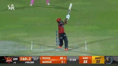 M52: RR vs SRH – Rahul Tripathi Six