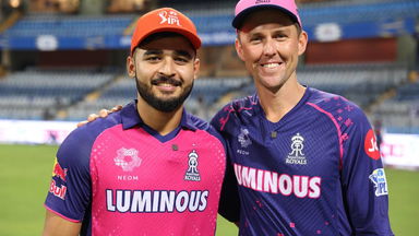 Celebrating RR's winning run with Radiant Riyan & Thunder Boult