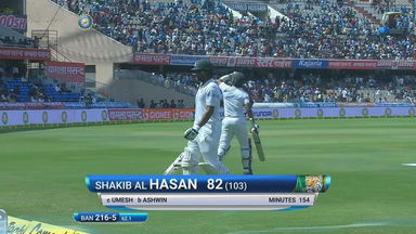 IND vs BAN 2017 - 1st Test day 3 : Shakib Al Hasan Wicket