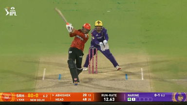 IPL 2025 M68: SRH vs KKR - Abhishek Sharma Six