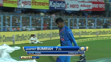IND vs AUS 2017, 2nd T20I: Jasprit Bumrah Wicket