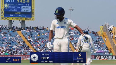 IND vs NZ 2024, 2nd Test: Akash Deep Wicket
