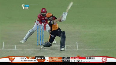 M16: KXIP vs SRH – Kane Williamson Six