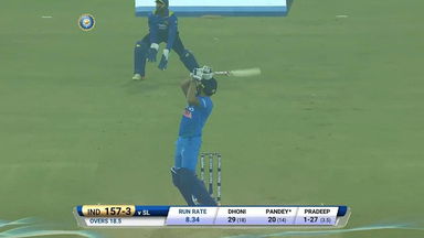 IND vs SL 2017, 1st T20I: Manish Pandey Six