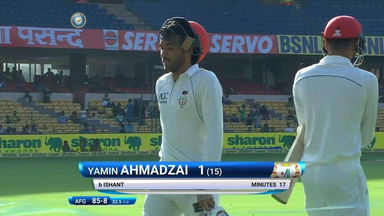 IND vs AFG 2018, 1st Test  Day 2: Yamin Ahmadzai Wicket