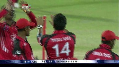 M20: CSK vs T&T –  Michael Hussey b Rampaul