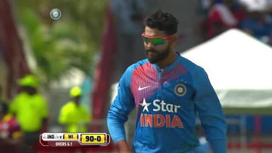 1ST T20I: IND vs WI – Evin Lewis Six