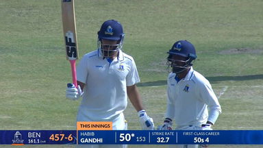 Ranji Trophy 2025-26 QF3, Bengal vs Andhra: Habib Gandhi's supporting act of 95 (229)