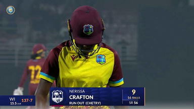 IND-W vs WI-W 2024, 3rd T20I: Nerissa Crafton Wicket