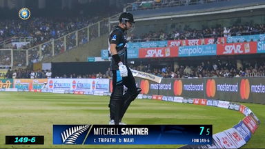 IND vs NZ 2023, 1ST T20I: Mitchell Santner  Wicket
