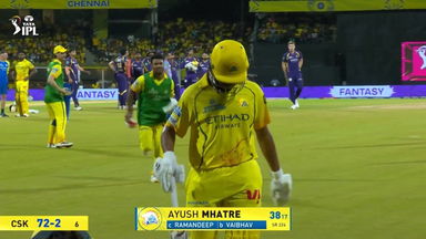 IPL 2026 M22: CSK vs KKR - Ayush Mhatre Wicket