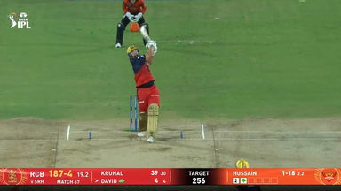 IPL 2026 M67: SRH vs RCB - Tim David Six
