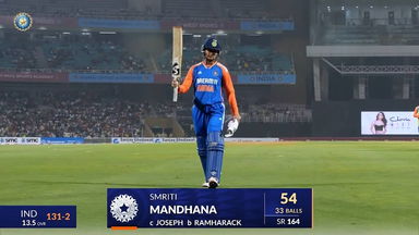 IND-W vs WI-W 2024, 1st T20I: Smriti Mandhana Wicket