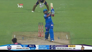 M16: DC vs KKR – Prithvi Shaw Six