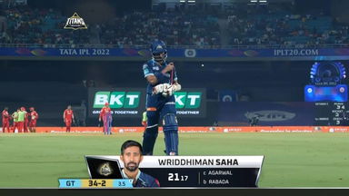 M48: GT vs PBKS – Wriddhiman Saha Wicket