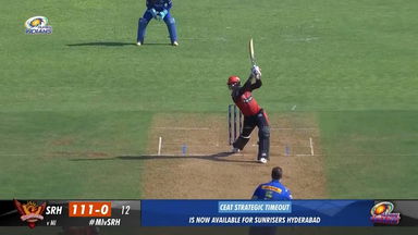 M69: MI vs SRH –  Mayank Agarwal  Six
