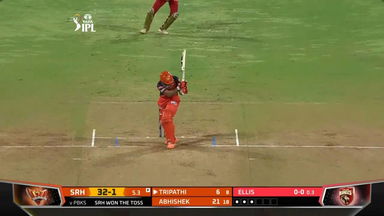 M70: SRH vs PBKS – Rahul Tripathi Six