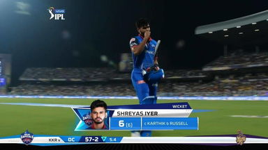 M26: KKR vs DC – Shreyas Iyer Wicket