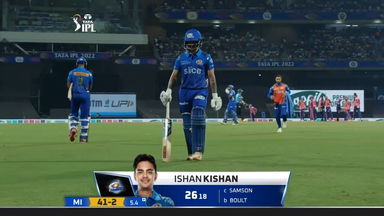M44: RR vs MI – Ishan Kishan Wicket