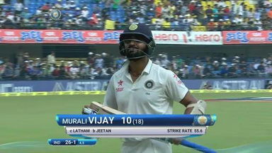 India VS NZ 2016, 3rd Test day 1 - Murali Vijay Wicket