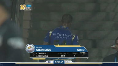 M51: MI vs KXIP – Lendl Simmons Wicket