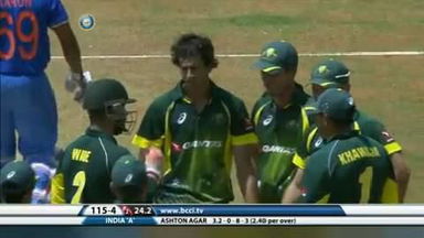 Ind 'A' vs Aus 'A' - 4th ODI : Fall of wickets