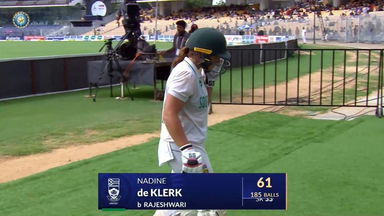 IND-W vs SA-W 2024, 1st Test: Nadine de Klerk Wicket