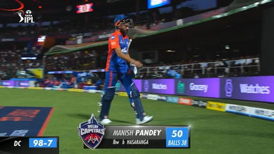 M20: RCB vs DC –  Manish Pandey   Wicket