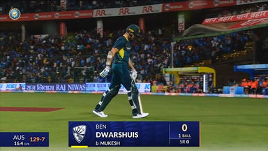 IND vs AUS 2023-24, 5TH T20I: Ben Dwarshuis Wicket