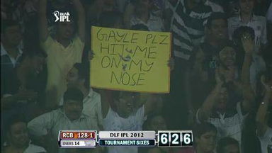 Match 67 RCB vs DD – Gayle's 6th Six