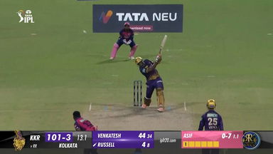 M56: KKR vs RR – Andre Russell Six