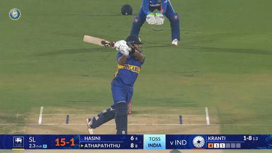 IND-W vs SL-W 2025, 2nd T20I: Chamari Athapaththu Six