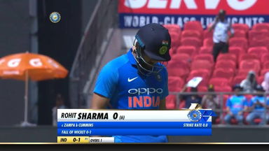 IND vs AUS 2019, 2nd ODI: Rohit Sharma Wicket
