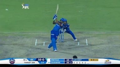 M34: DC vs MI – Shikhar Dhawan Six