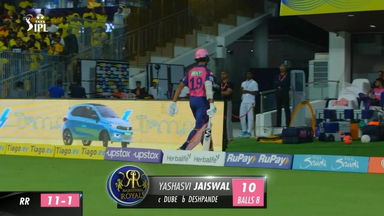 M17: CSK vs RR –  Yashasvi Jaiswal Wicket