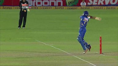 M21: RR vs CSK –  Dishant Yagnik c Holder b Bravo