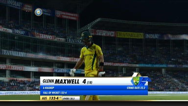 IND vs AUS 2019, 2nd ODI: Glenn Maxwell Wicket