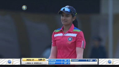 Disha Kasat's impressive 3/39 against India D