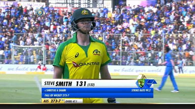 IND vs AUS 2020, 3rd ODI: Steve Smith Wicket